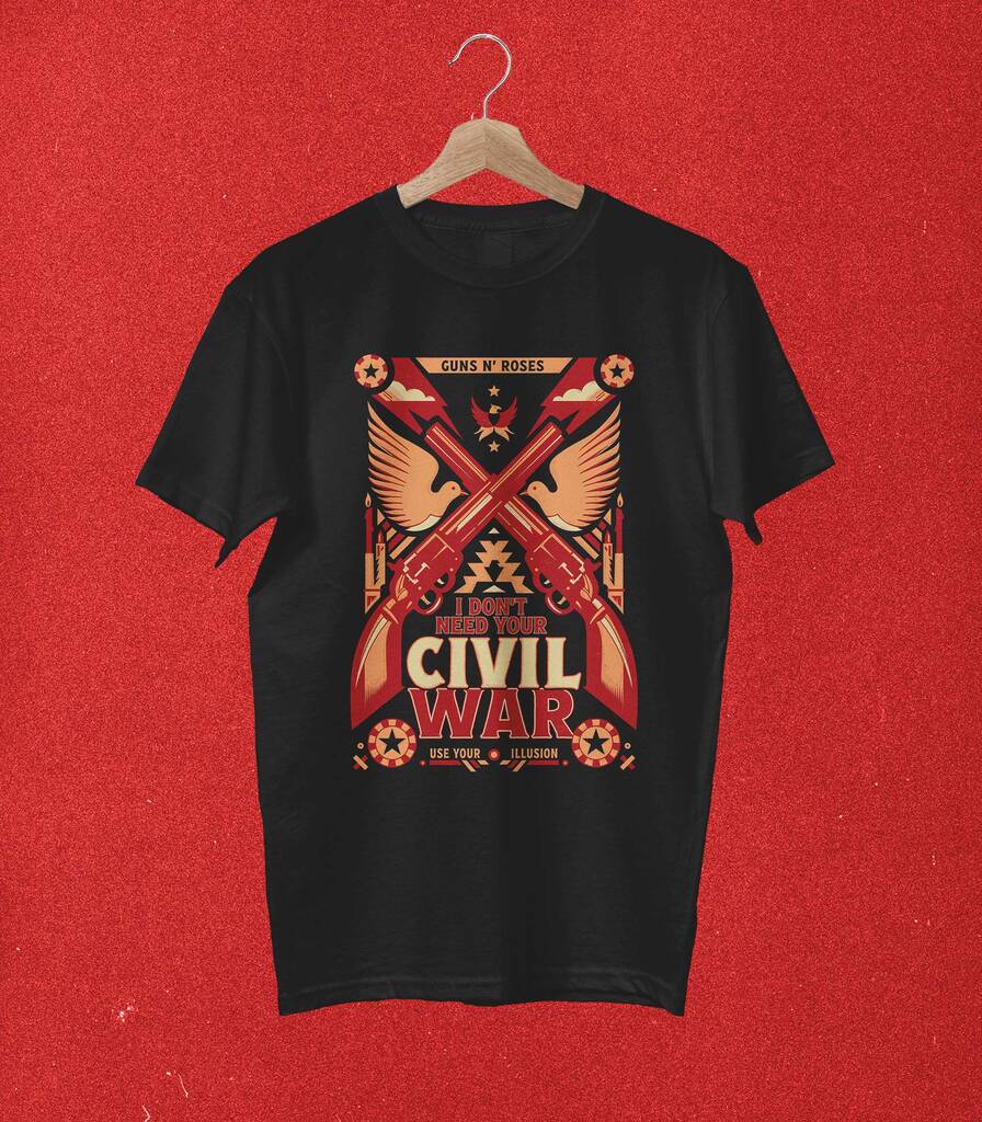 Civil War • Guns N Roses Typography Collector's Tee