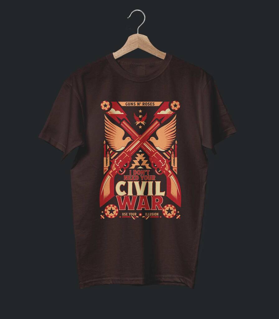 Civil War • Guns N Roses Typography Collector's Tee