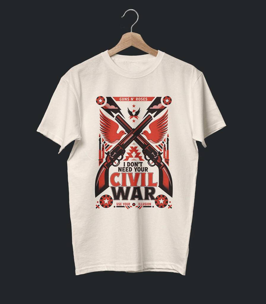 Civil War • Guns N Roses Typography Collector's Tee