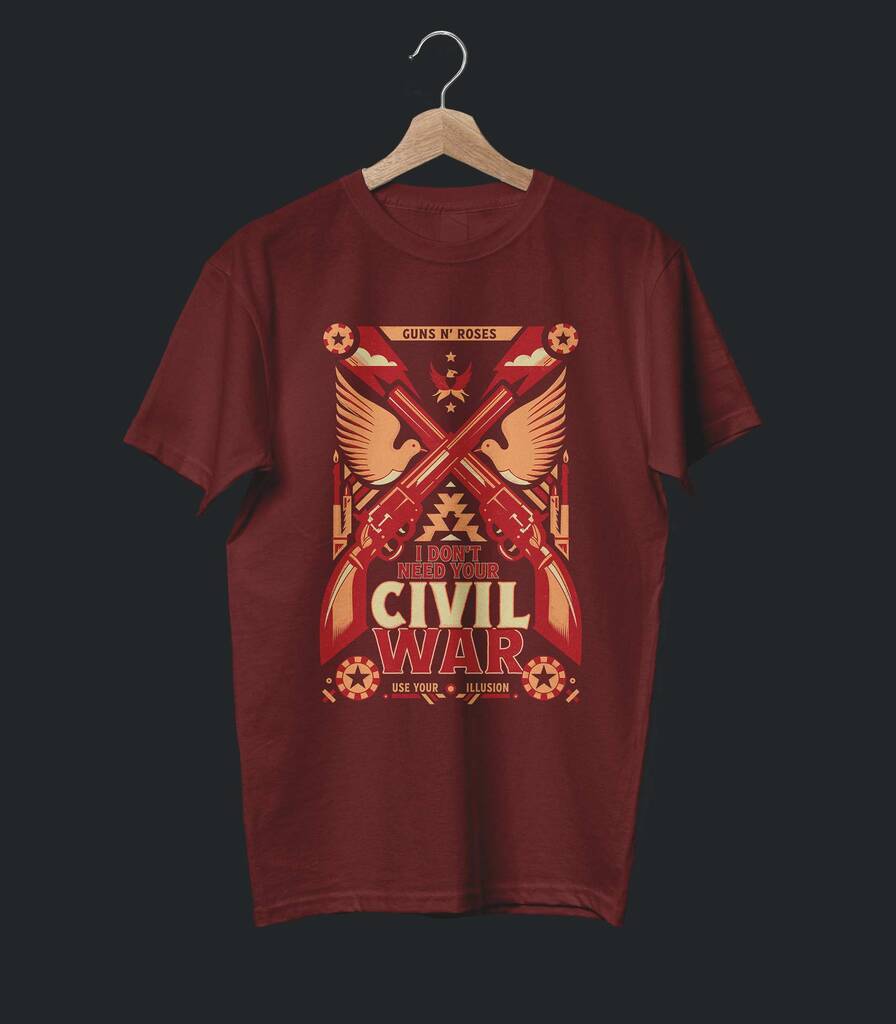 Civil War • Guns N Roses Typography Collector's Tee