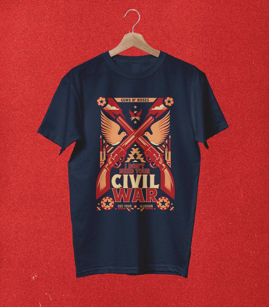 Civil War • Guns N Roses Typography Collector's Tee