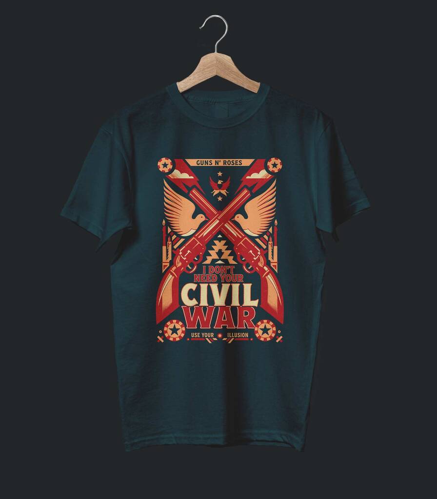 Civil War • Guns N Roses Typography Collector's Tee