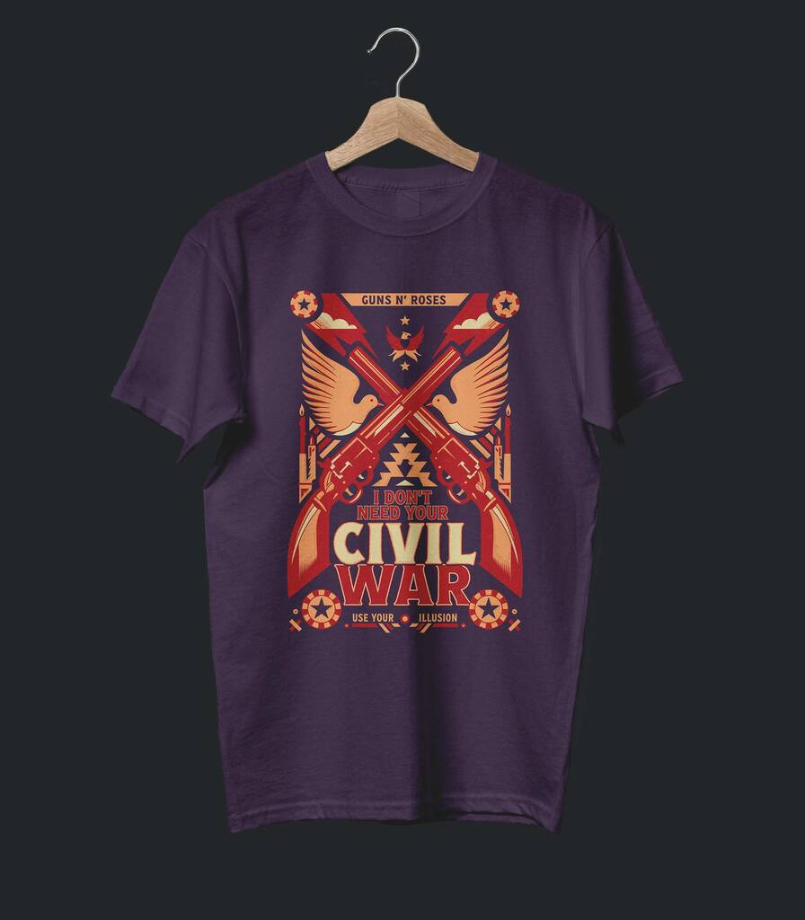Civil War • Guns N Roses Typography Collector's Tee