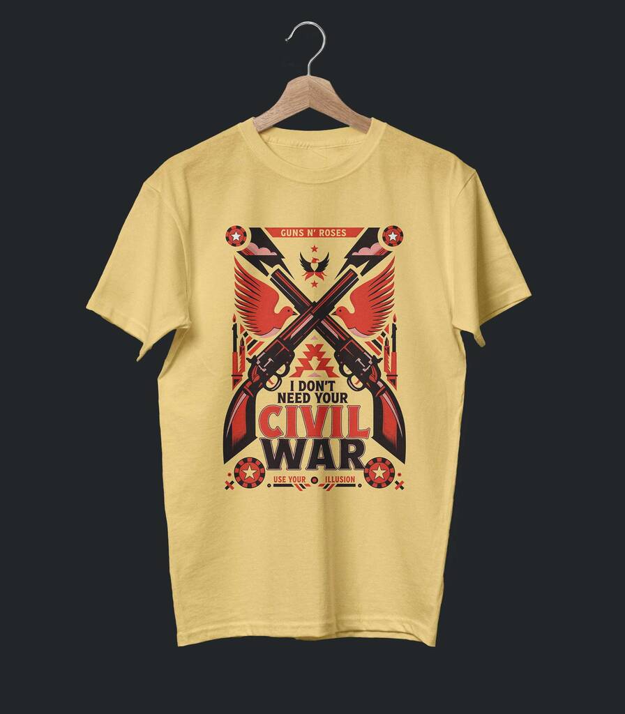 Civil War • Guns N Roses Typography Collector's Tee