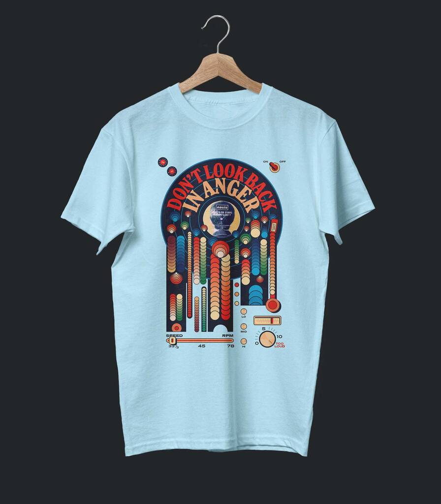 Don't Look Back In Anger • Oasis Typography T-shirt • Classic Edition