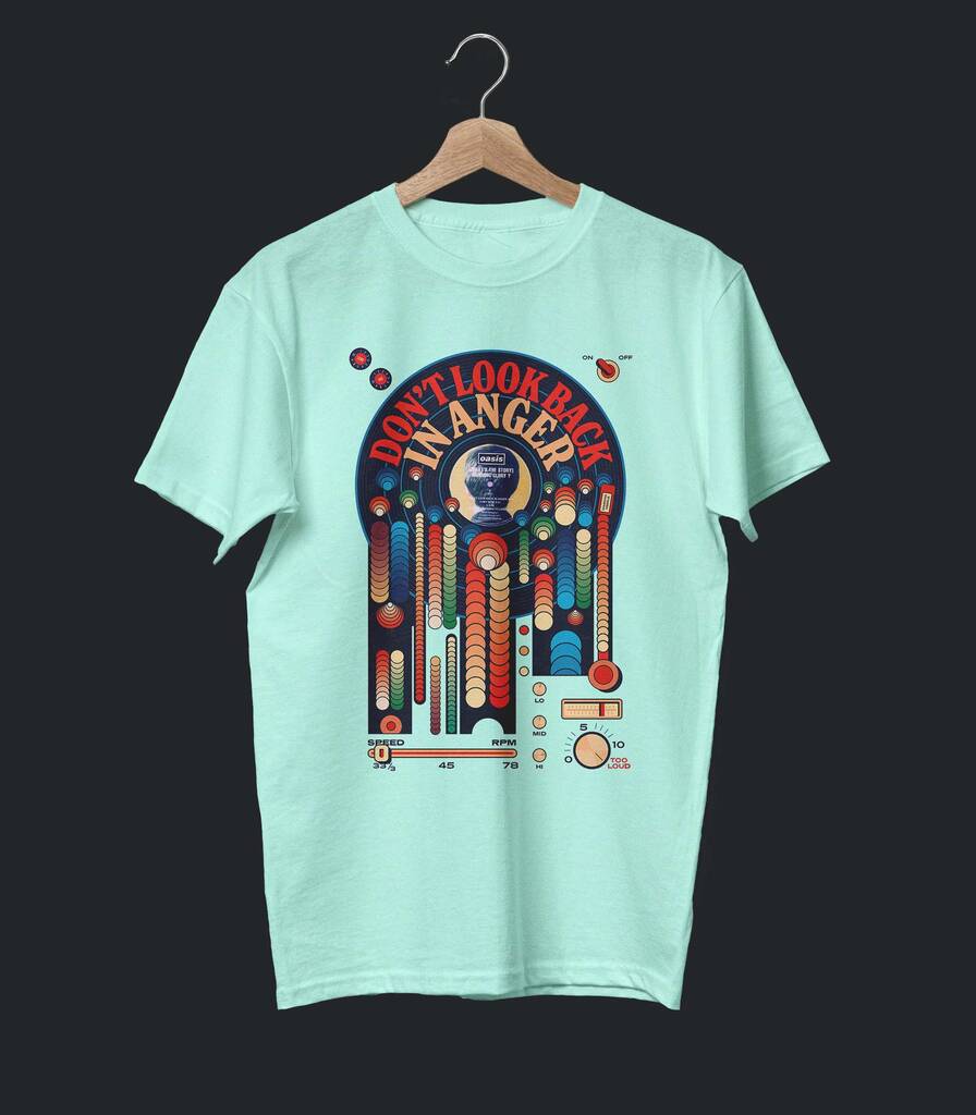 Don't Look Back In Anger • Oasis Typography T-shirt • Classic Edition