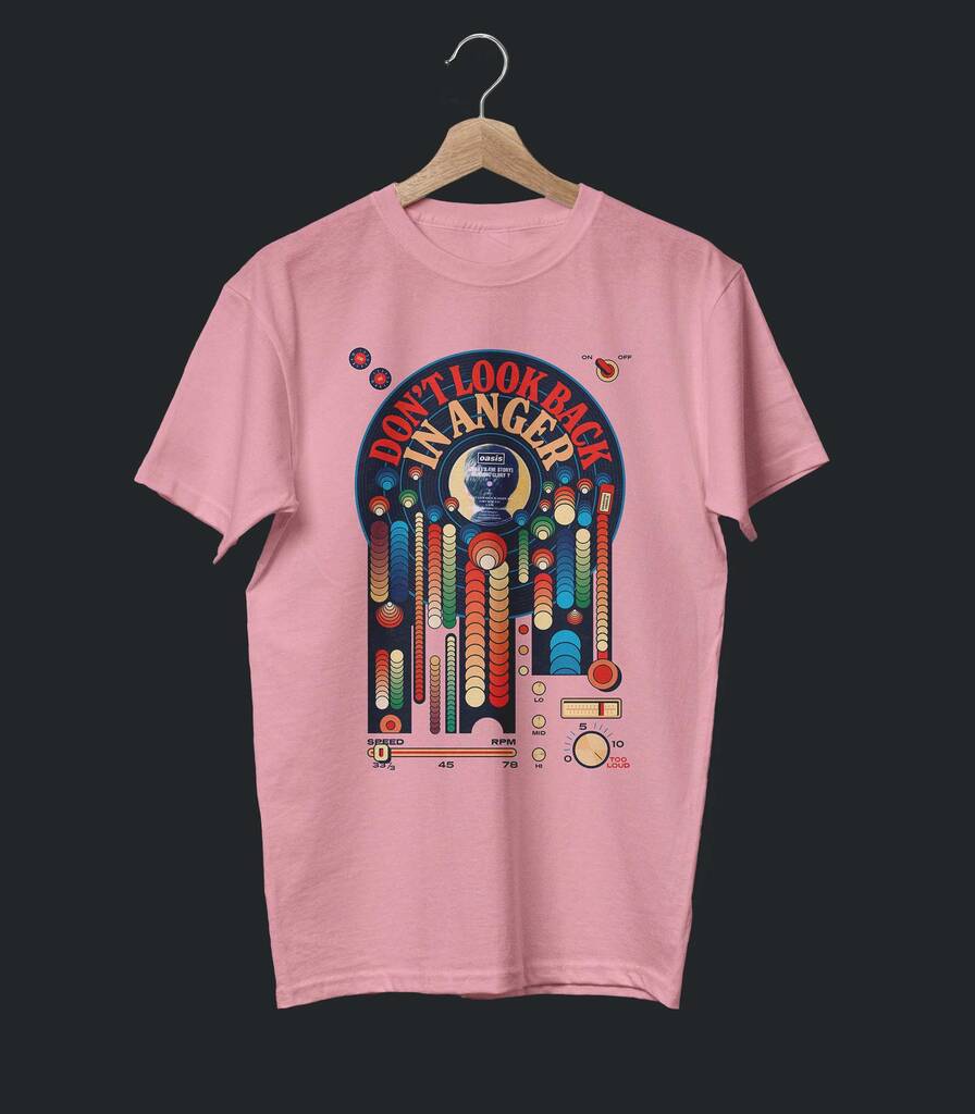 Don't Look Back In Anger • Oasis Typography T-shirt • Classic Edition