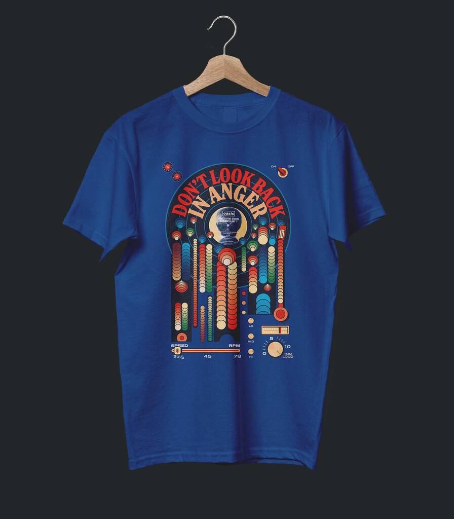 Don't Look Back In Anger • Oasis Typography T-shirt • Classic Edition