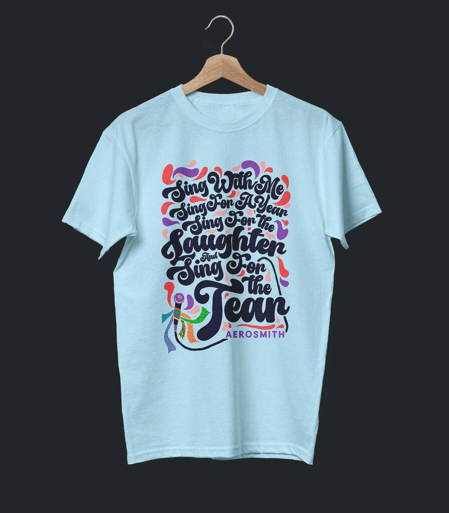 Dream On • Aerosmith Typography Tribute T-shirt • Swirl Edition