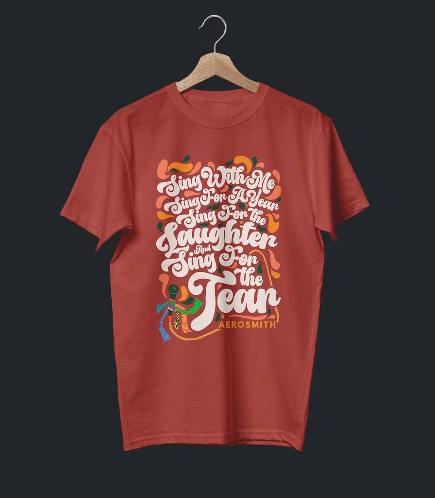 Dream On • Aerosmith Typography Tribute T-shirt • Swirl Edition