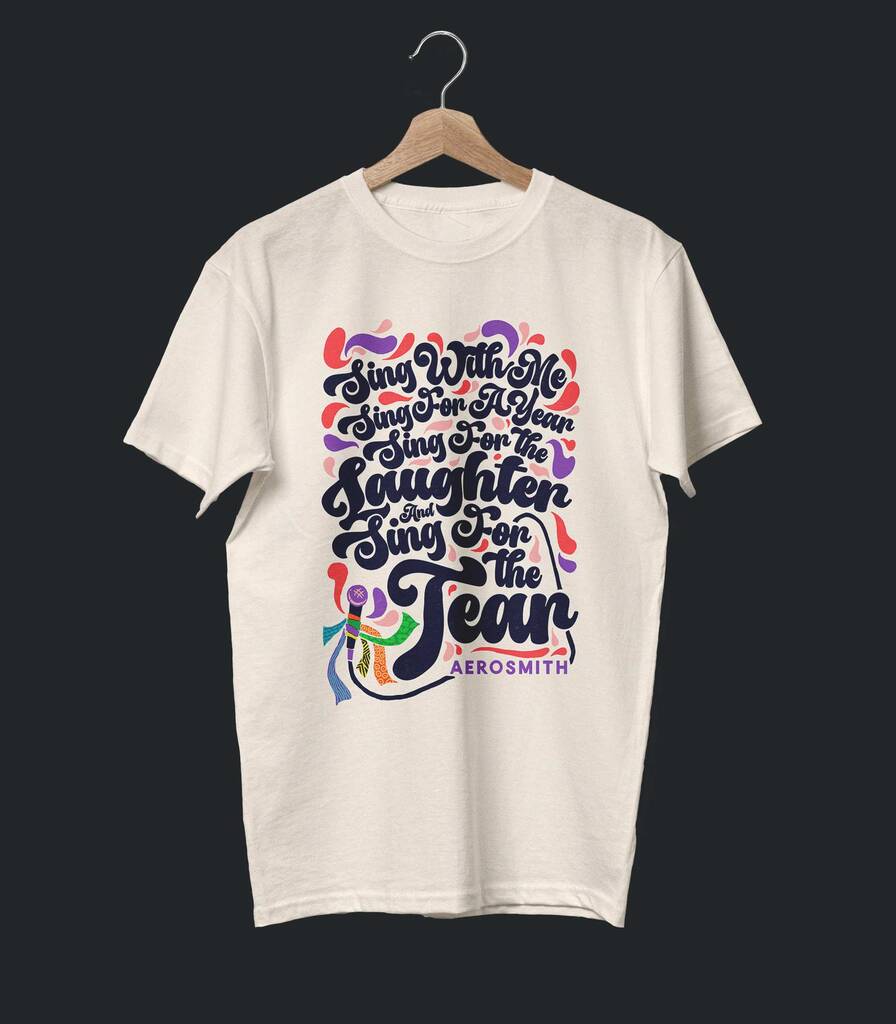 Dream On • Aerosmith Typography Tribute T-shirt • Swirl Edition