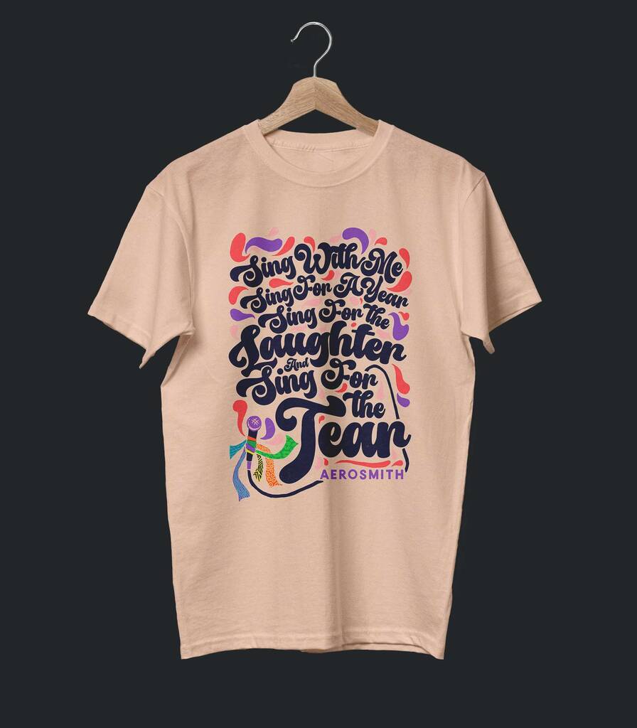Dream On • Aerosmith Typography Tribute T-shirt • Swirl Edition