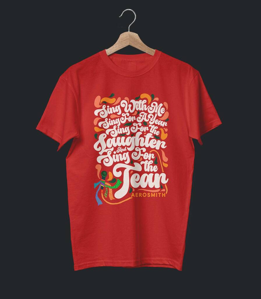 Dream On • Aerosmith Typography Tribute T-shirt • Swirl Edition