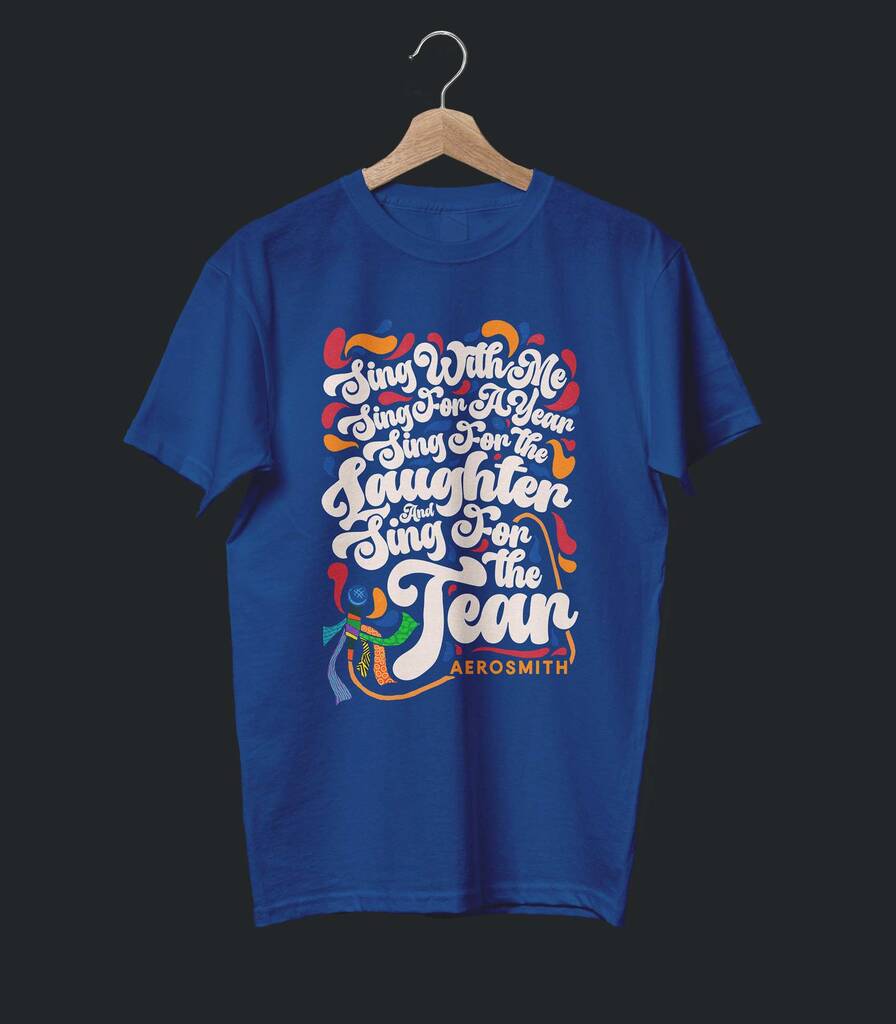 Dream On • Aerosmith Typography Tribute T-shirt • Swirl Edition