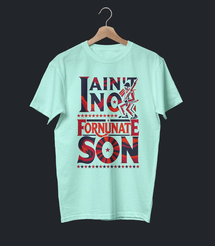 Fortunate Son • CCR Tribute Typography T-shirt • Classic Edition