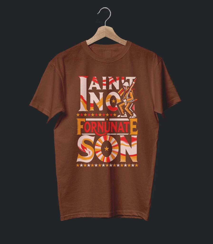 Fortunate Son • CCR Tribute Typography T-shirt • Classic Edition