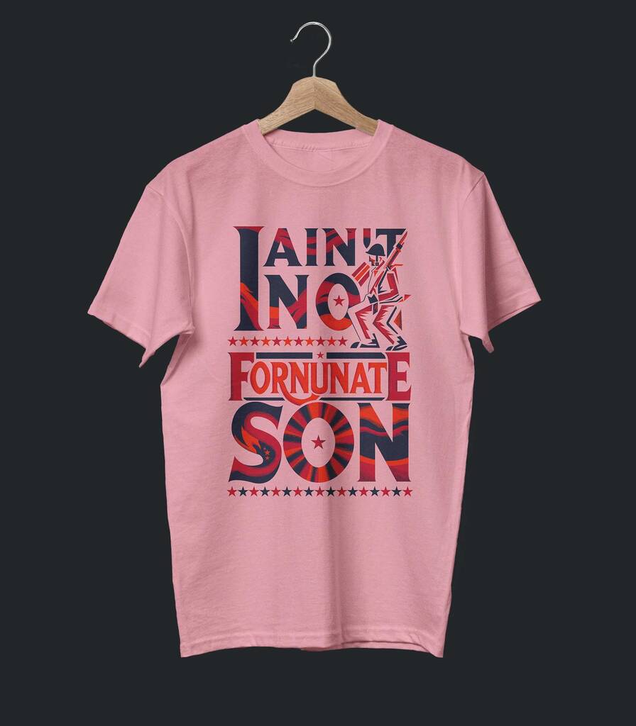 Fortunate Son • CCR Tribute Typography T-shirt • Classic Edition