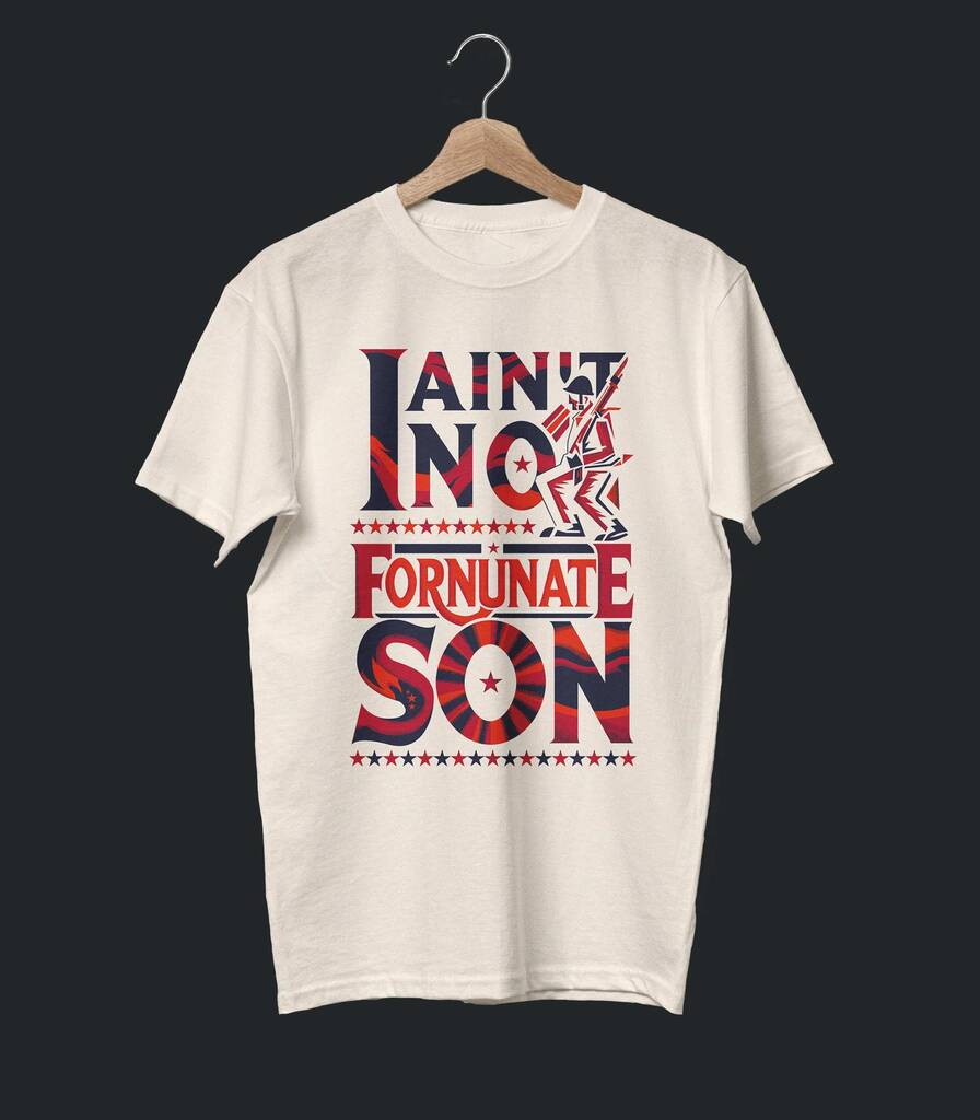 Fortunate Son • CCR Tribute Typography T-shirt • Classic Edition