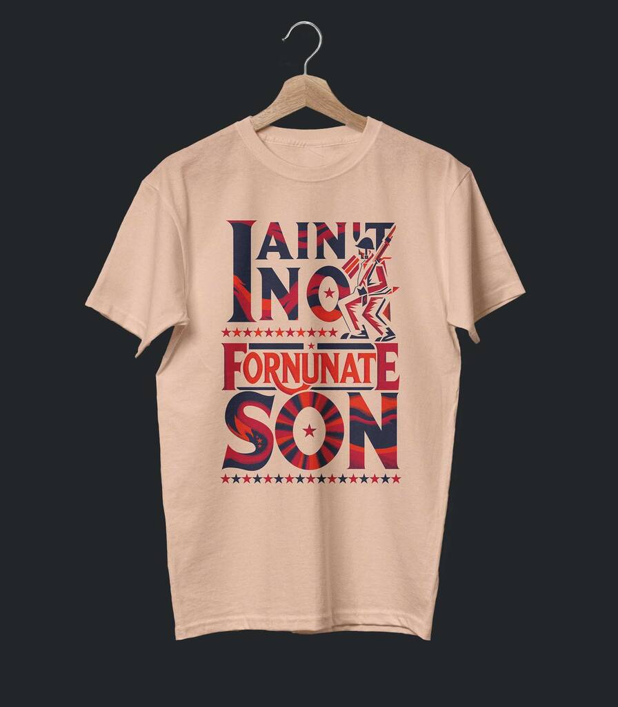 Fortunate Son • CCR Tribute Typography T-shirt • Classic Edition