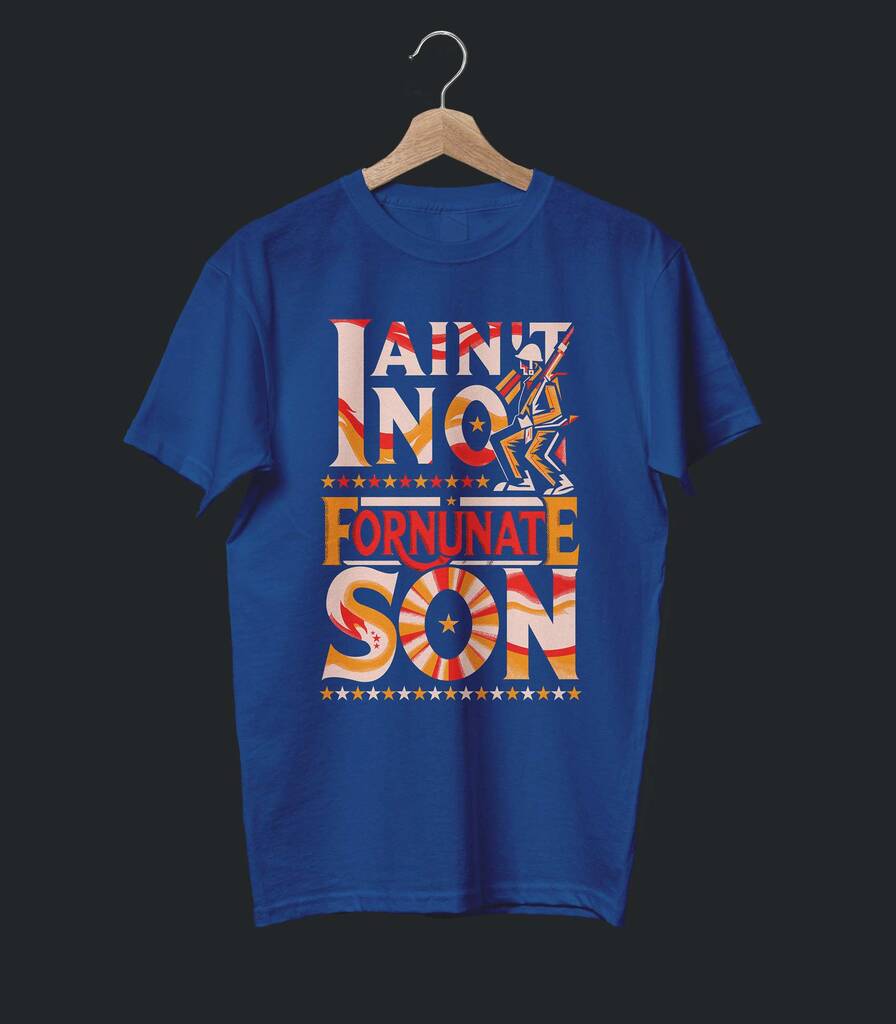 Fortunate Son • CCR Tribute Typography T-shirt • Classic Edition