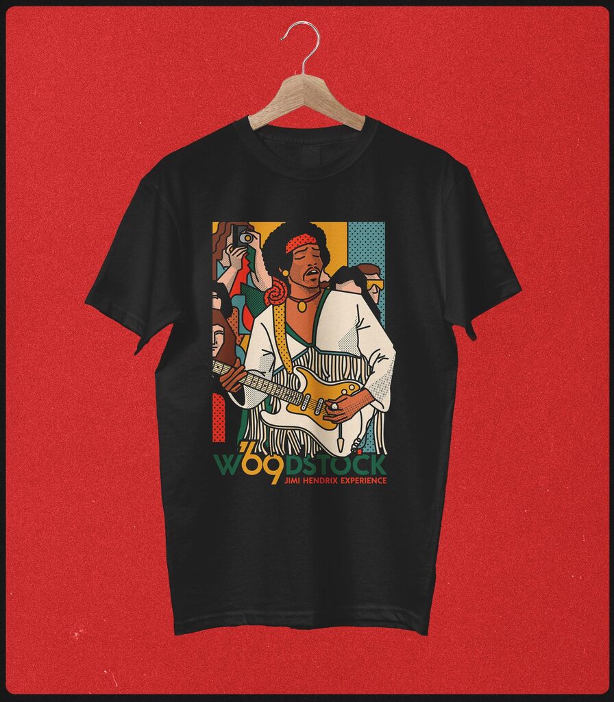 Jimi Hendrix • Woodstock 1969 Tribute Collector's Tee