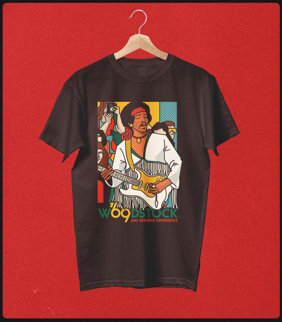 Jimi Hendrix • Woodstock 1969 Tribute Collector's Tee