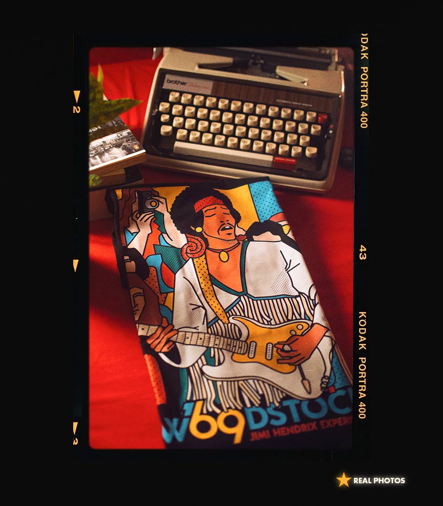 Jimi Hendrix • Woodstock 1969 Tribute Collector's Tee