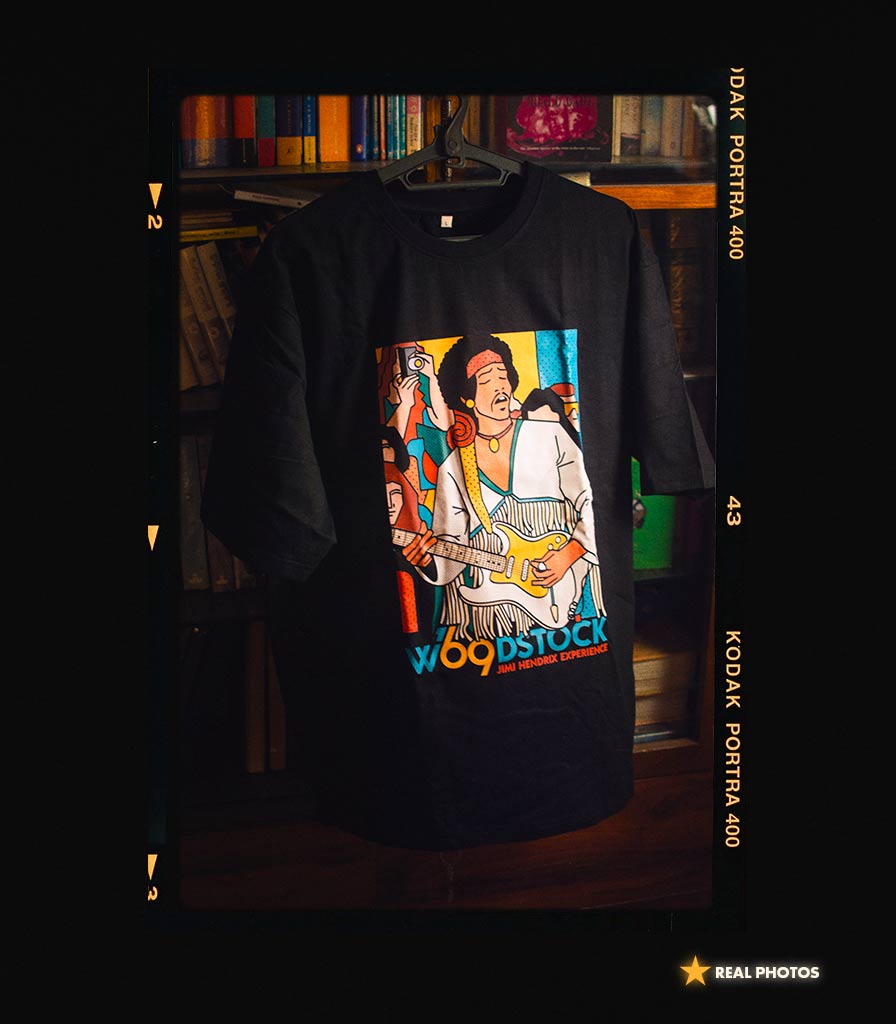 Jimi Hendrix • Woodstock 1969 Tribute Collector's Tee