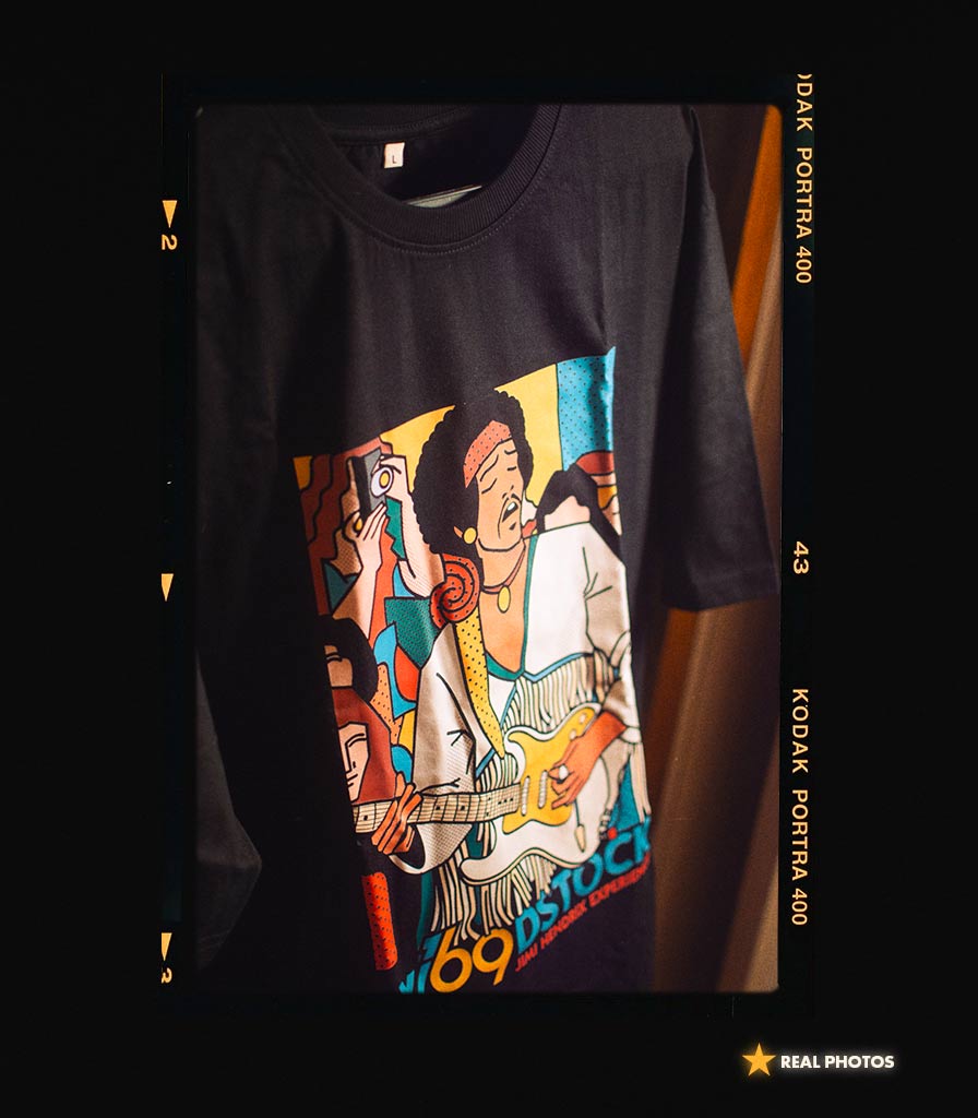 Jimi Hendrix • Woodstock 1969 Tribute Collector's Tee