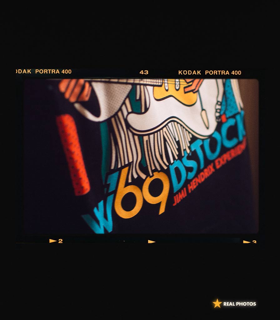 Jimi Hendrix • Woodstock 1969 Tribute Collector's Tee