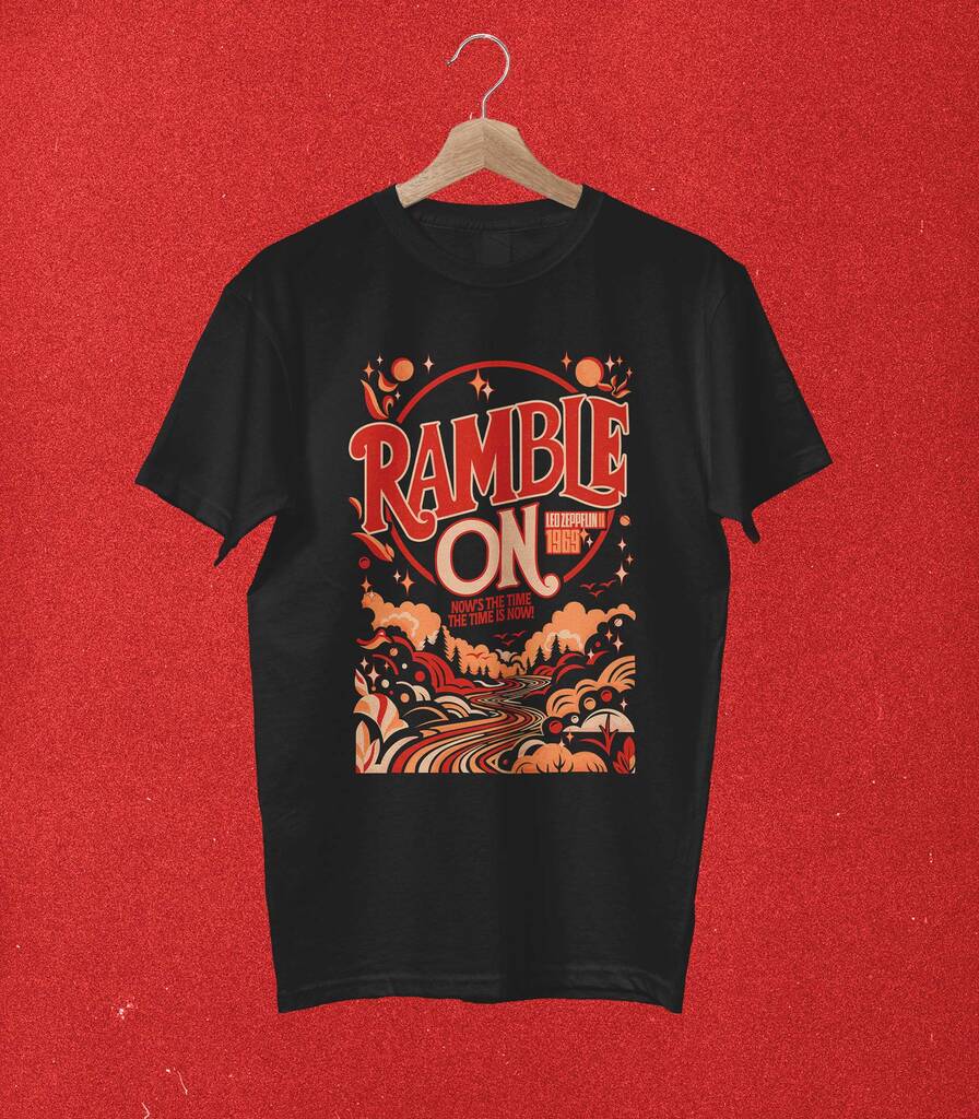 Ramble On • Led Zeppelin Typography Tribute Collector's Edition T-shirt