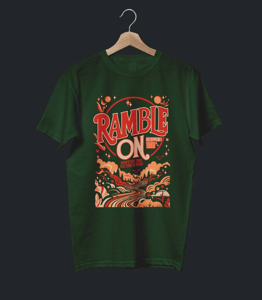 Ramble On • Led Zeppelin Typography Tribute Collector's Edition T-shirt