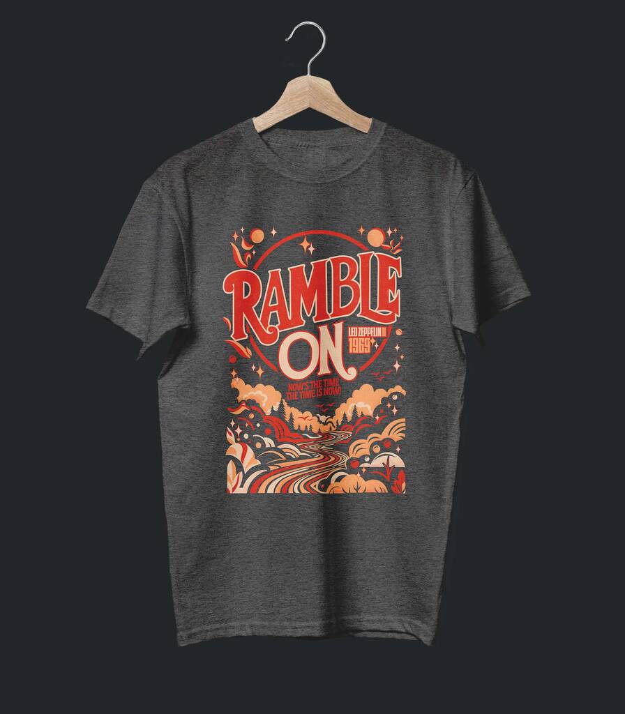 Ramble On • Led Zeppelin Typography Tribute Collector's Edition T-shirt