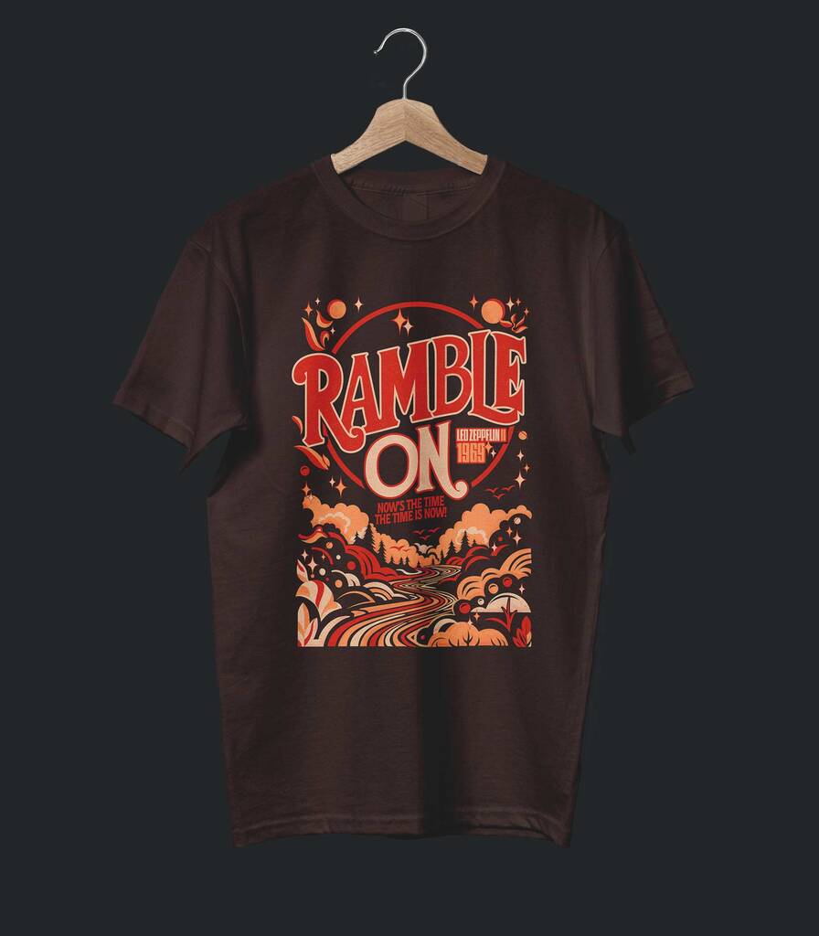 Ramble On • Led Zeppelin Typography Tribute Collector's Edition T-shirt