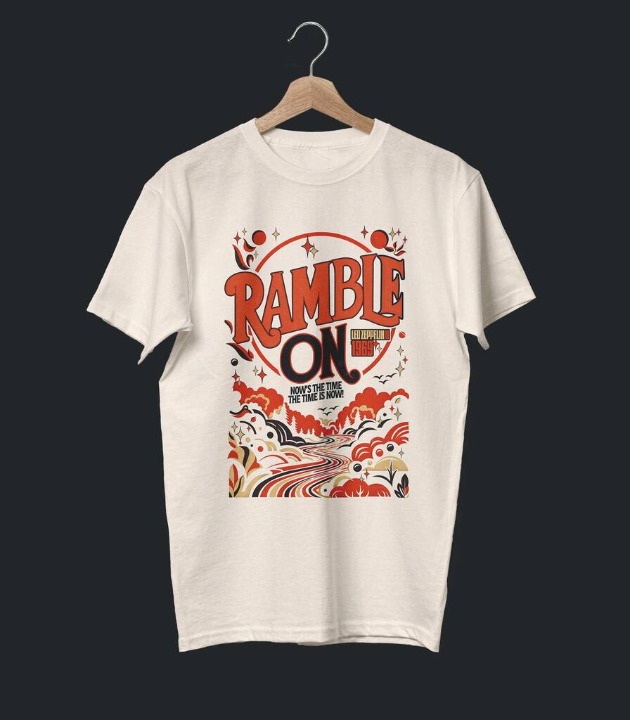 Ramble On • Led Zeppelin Typography Tribute Collector's Edition T-shirt