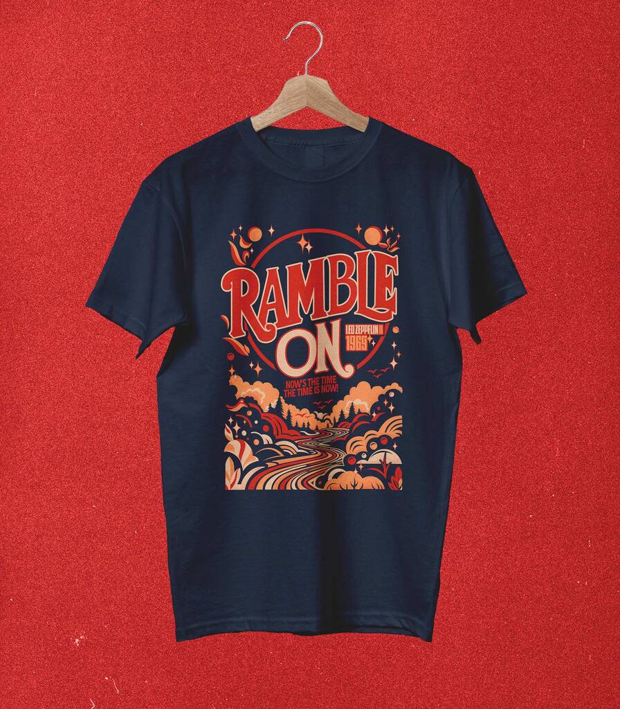 Ramble On • Led Zeppelin Typography Tribute Collector's Edition T-shirt