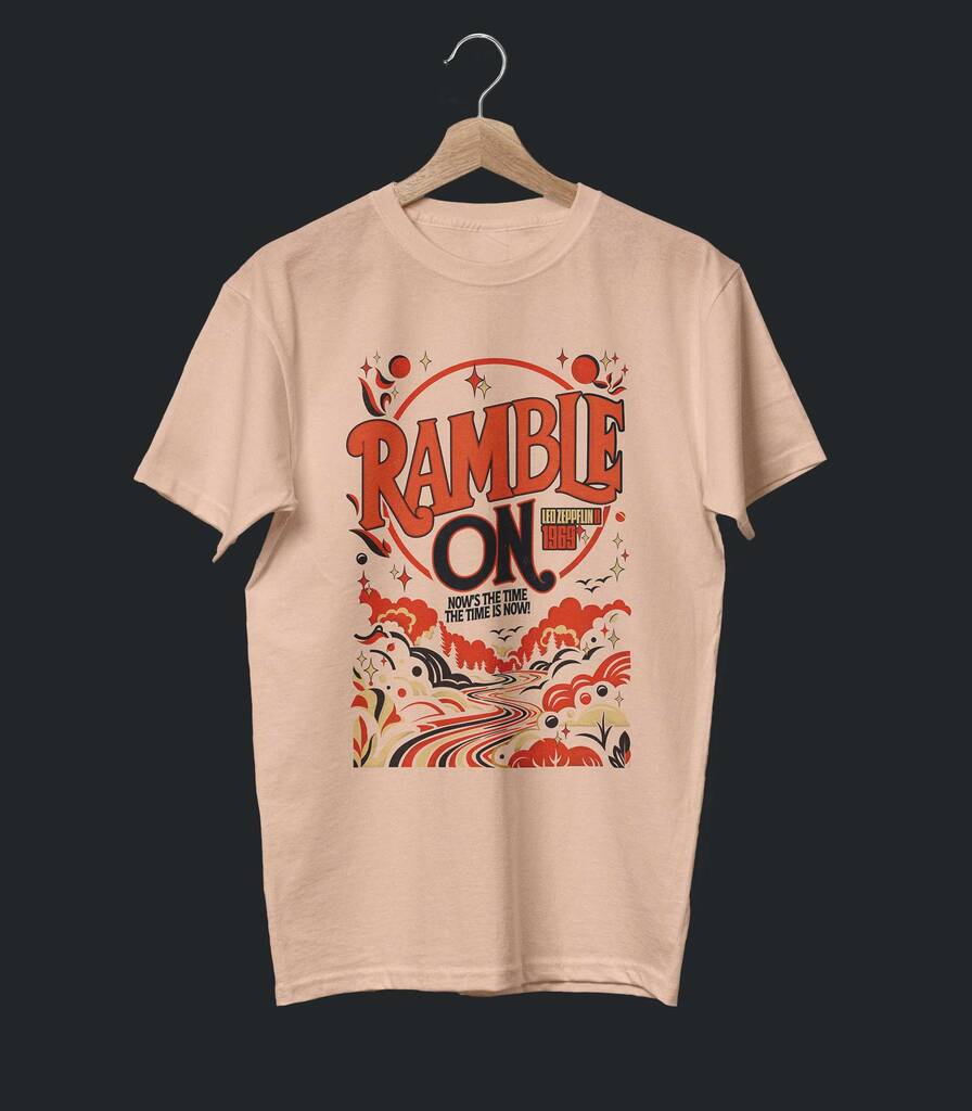 Ramble On • Led Zeppelin Typography Tribute Collector's Edition T-shirt