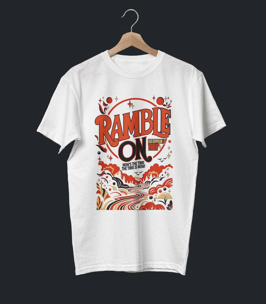 Ramble On • Led Zeppelin Typography Tribute Collector's Edition T-shirt