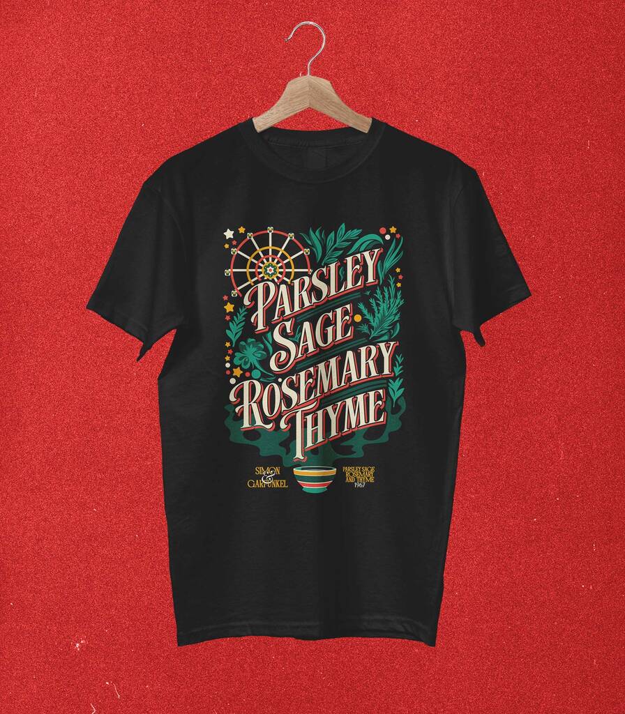 Scarborough Fair • Simon & Garfunkel Typography Tribute Tee