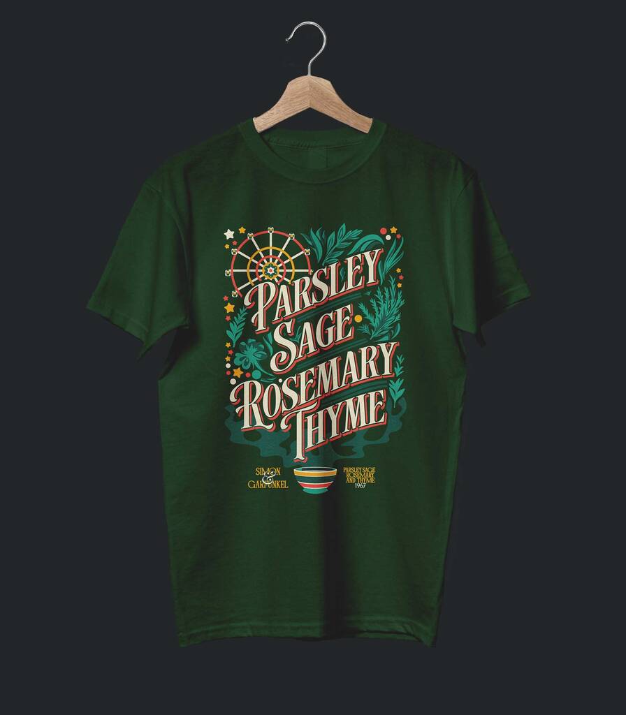 Scarborough Fair • Simon & Garfunkel Typography Tribute Tee