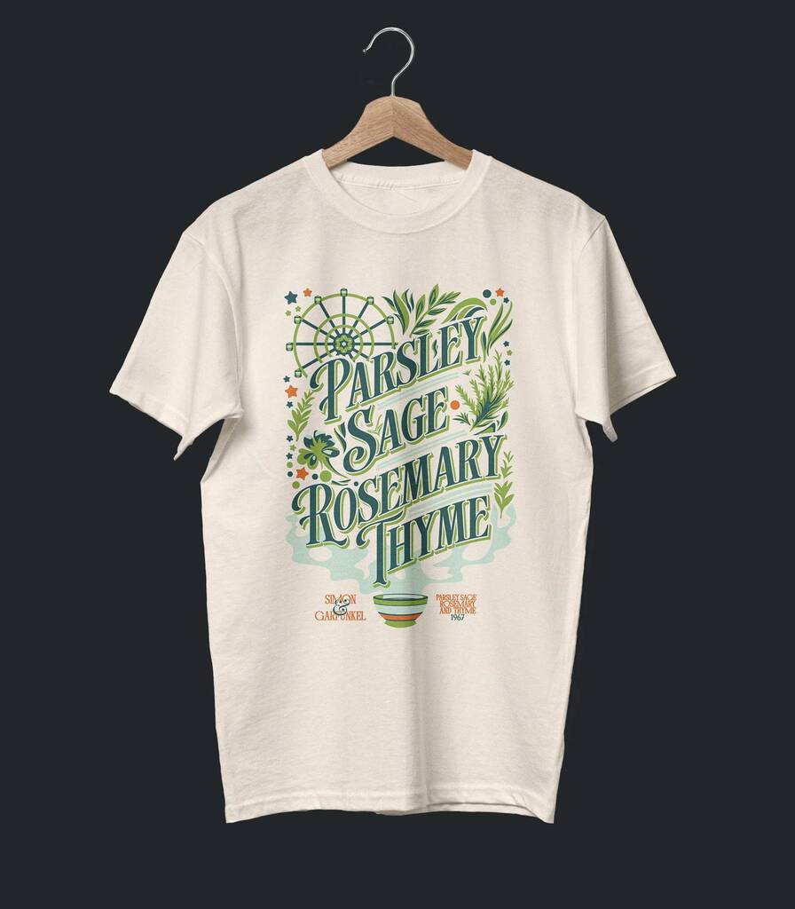 Scarborough Fair • Simon & Garfunkel Typography Tribute Tee