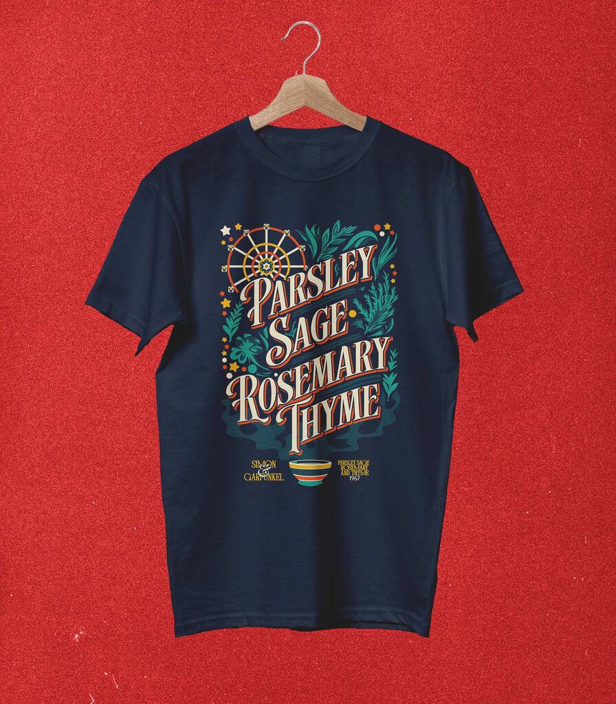 Scarborough Fair • Simon & Garfunkel Typography Tribute Tee