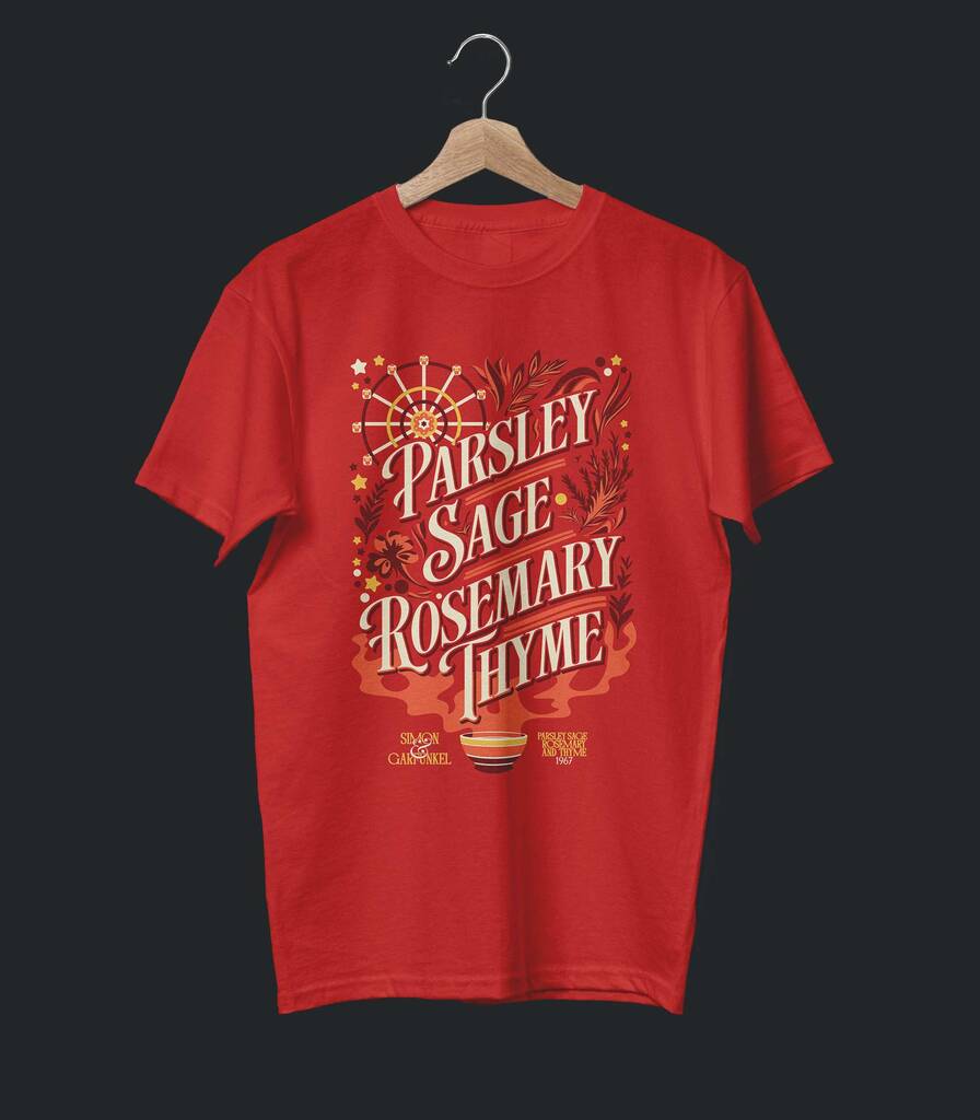 Scarborough Fair • Simon & Garfunkel Typography Tribute Tee