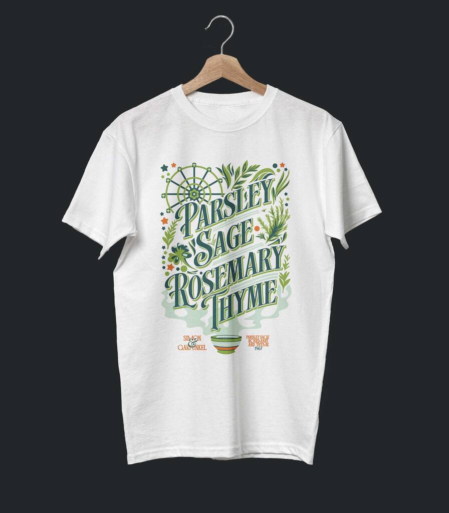 Scarborough Fair • Simon & Garfunkel Typography Tribute Tee