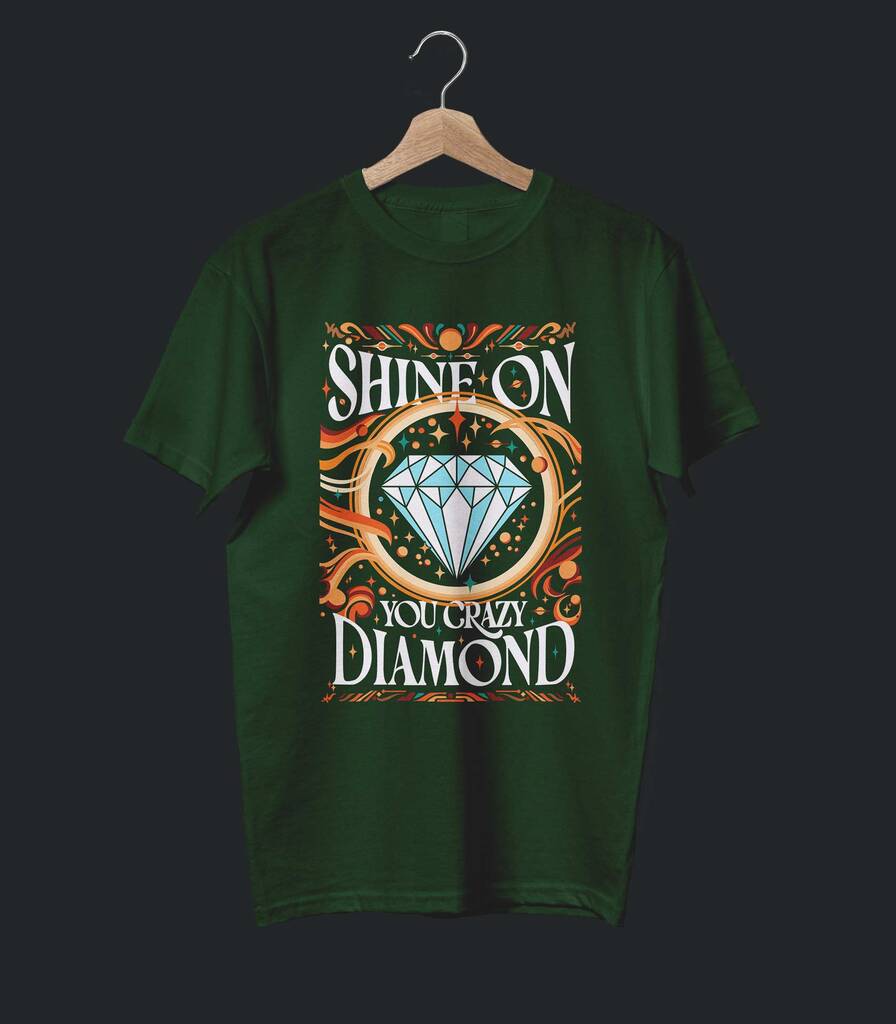 Shine On You Crazy Diamond • Pink Floyd Typography Tribute Collector's Edition T-shirt
