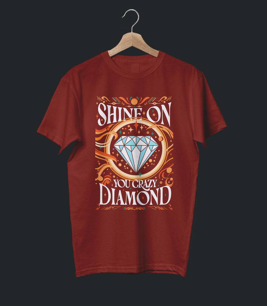 Shine On You Crazy Diamond • Pink Floyd Typography Tribute Collector's Edition T-shirt