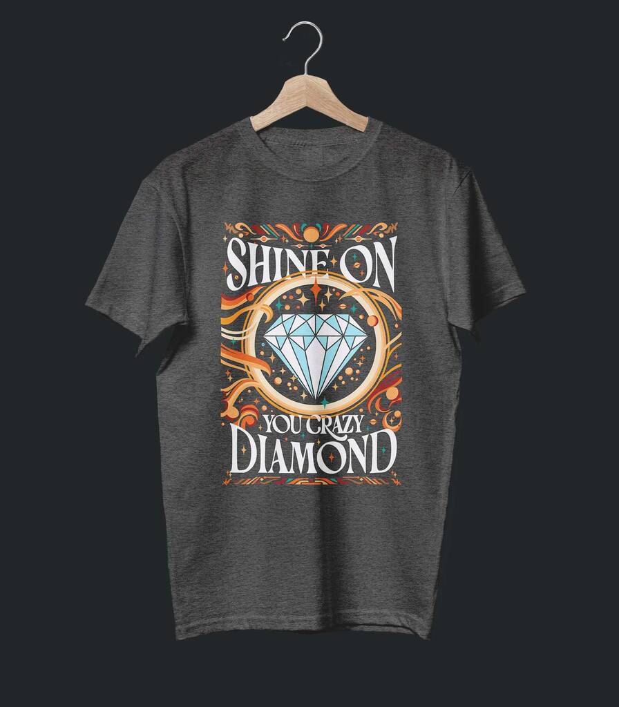 Shine On You Crazy Diamond • Pink Floyd Typography Tribute Collector's Edition T-shirt