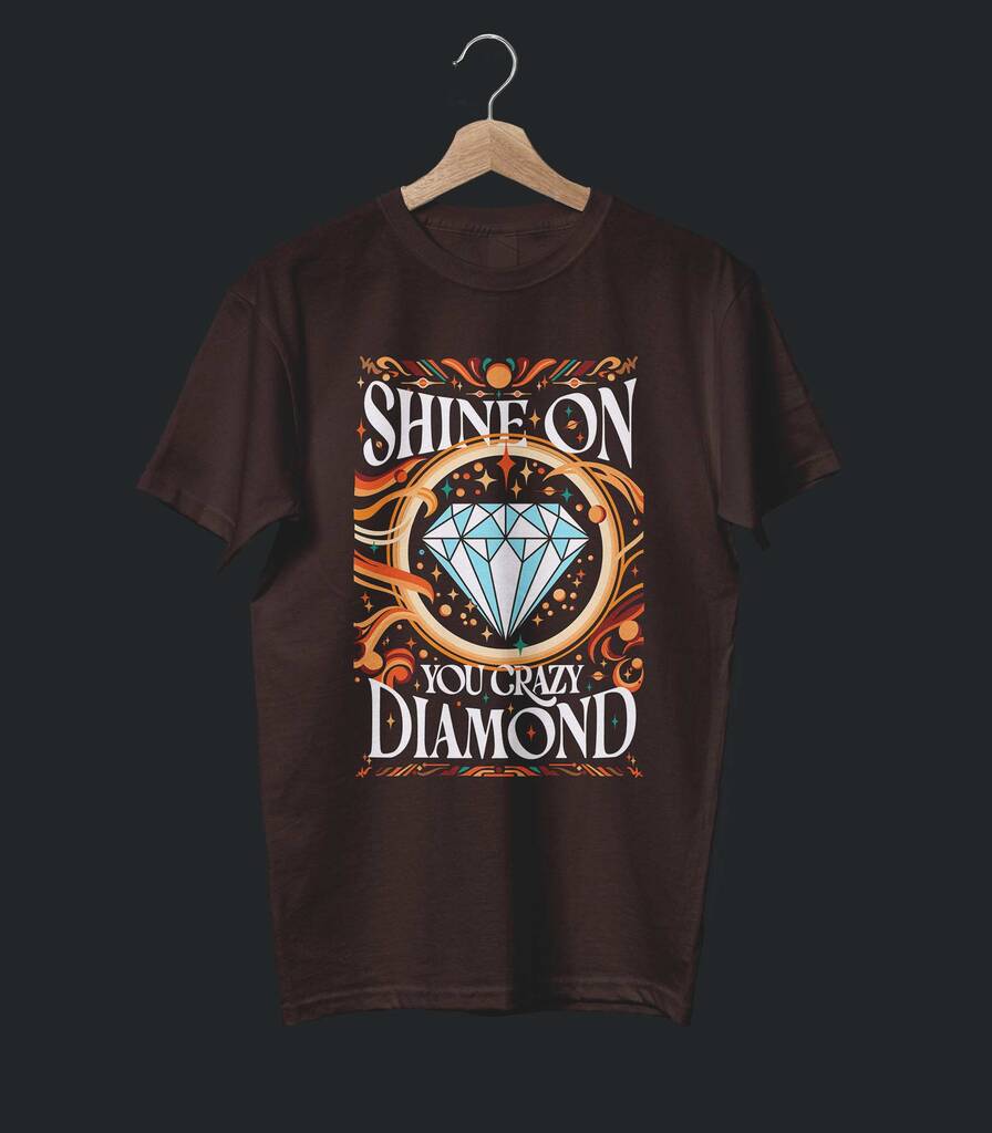 Shine On You Crazy Diamond • Pink Floyd Typography Tribute Collector's Edition T-shirt