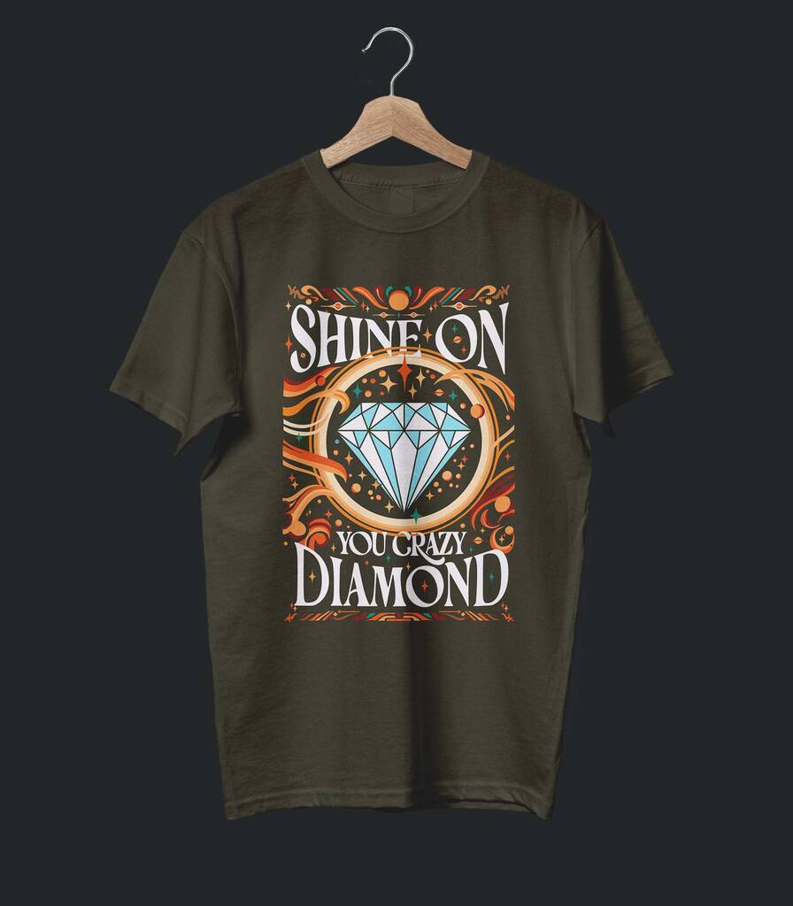 Shine On You Crazy Diamond • Pink Floyd Typography Tribute Collector's Edition T-shirt