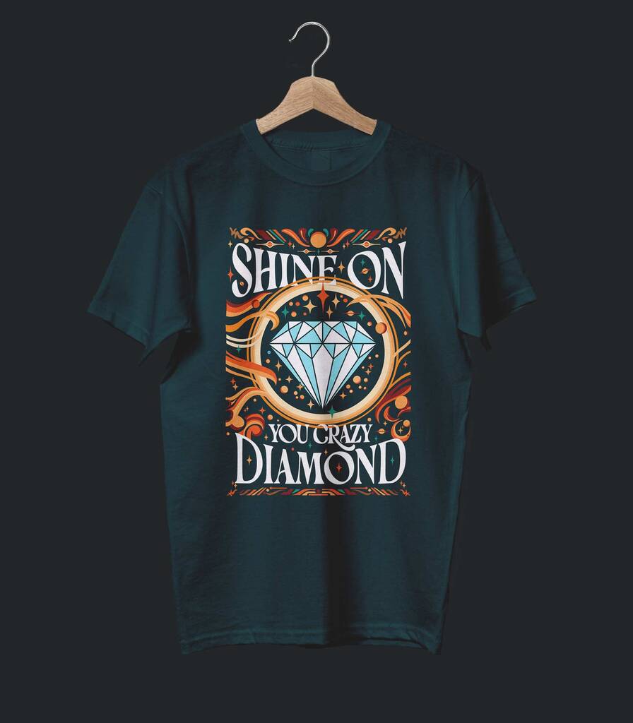 Shine On You Crazy Diamond • Pink Floyd Typography Tribute Collector's Edition T-shirt